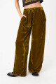 PANTALÓN RELAXED FIT EN VELVET Verde