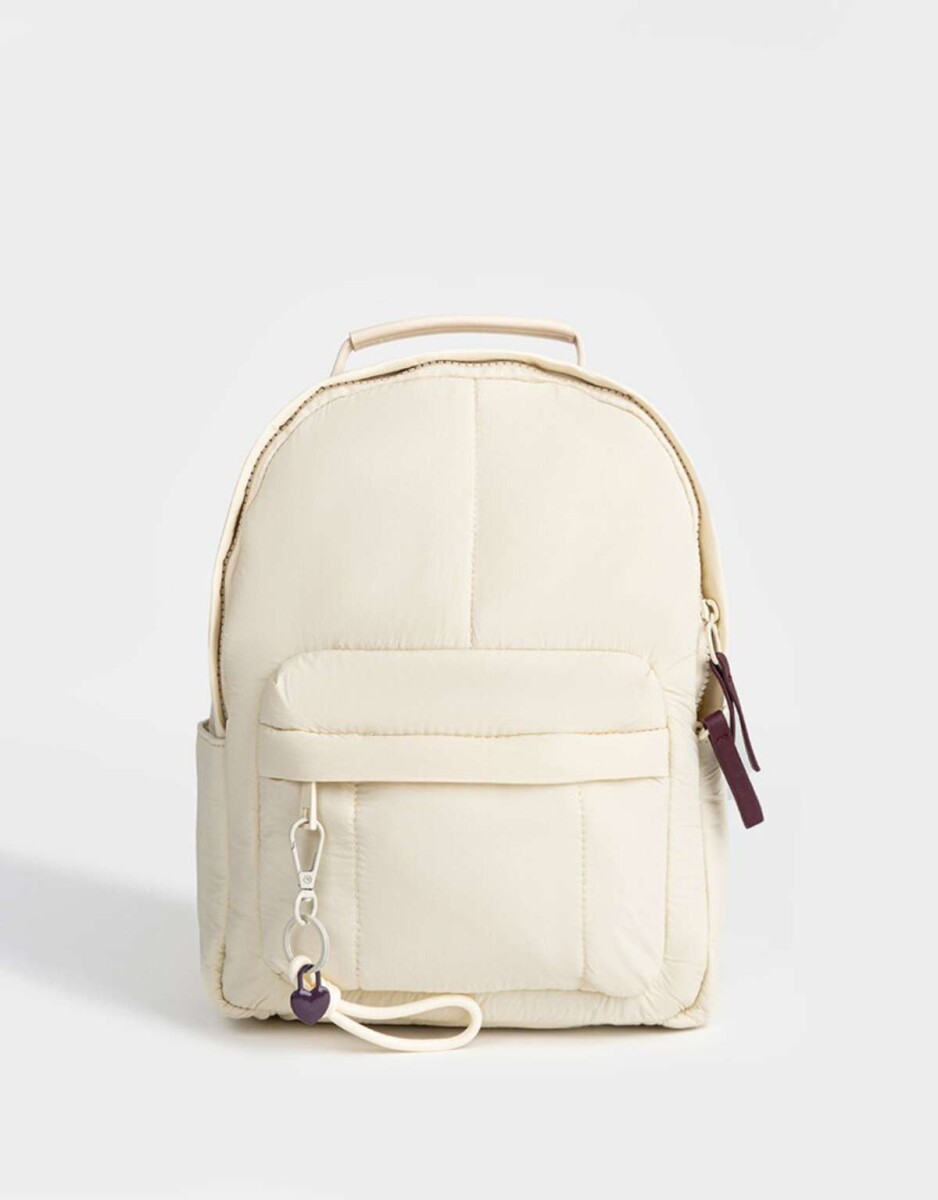 Mochila Deportiva Puffy - Blanco Crudo 