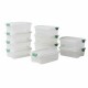 Set x10 Cajas organizadoras 6 lts de plástico reforzada TRANSPARENTE