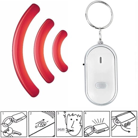 Buscador de Llaves Key Finder Llavero con Llamador BLANCO