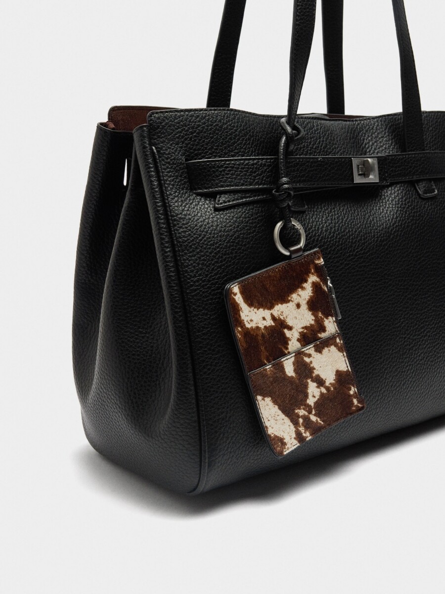 Bolso Para Portátil Con Textura negro