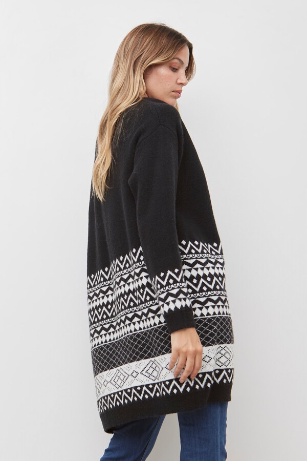 Cardigan Tribal NEGRO/BLANCO