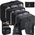 Kit Organizador de Viaje 8 Piezas Negro