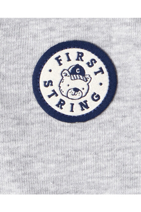 Set dos piezas de algodón, pantalón y body, diseño deportivo Sin color