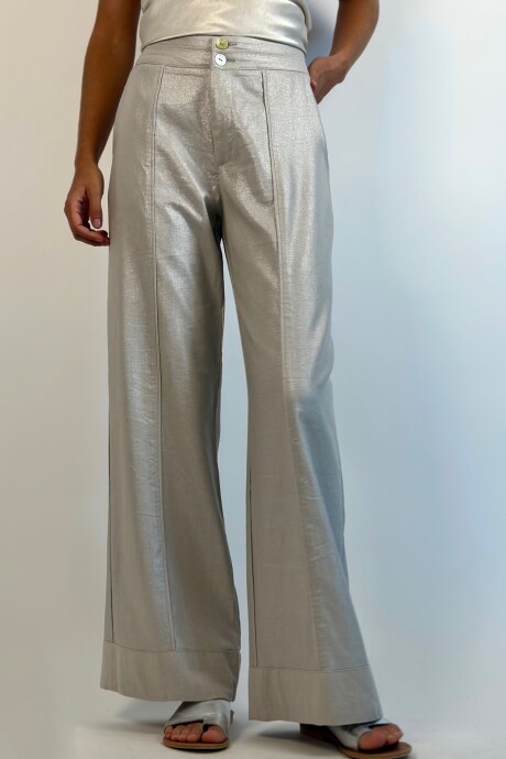 PANTALON METALIZADO CARMELO Plateado