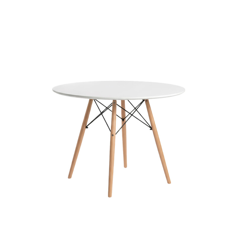 Mesa Eames Redonda 120cm Patas De Madera Calidad Premium Mesa Eames Redonda 120cm Patas De Madera Calidad Premium