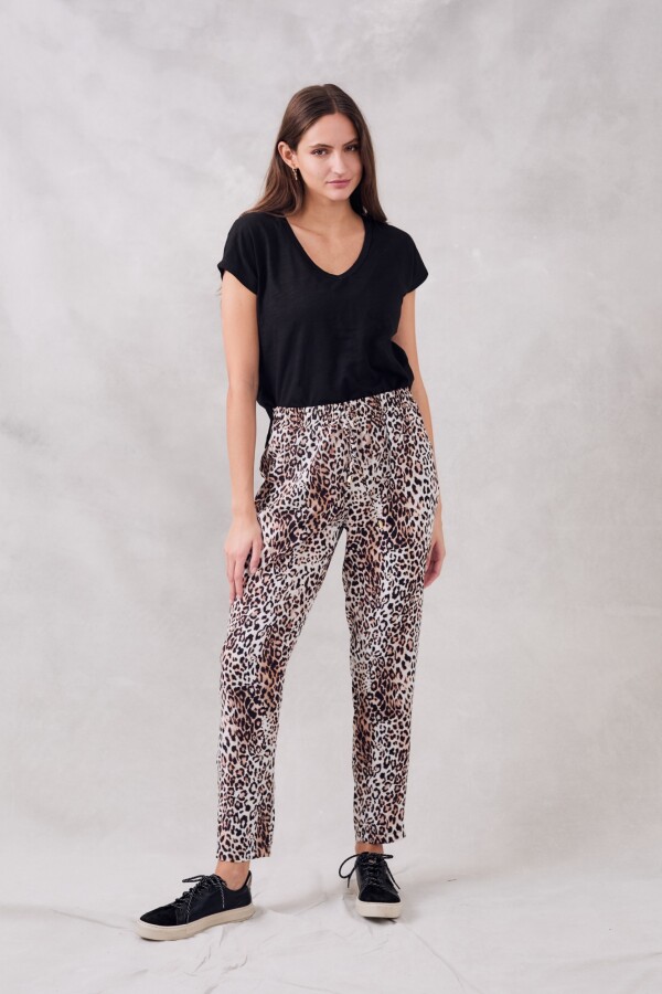 Pantalon Animal Print Multi