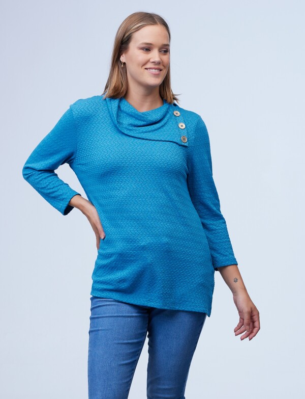 Blusa Cuello Volcado PETROLEO