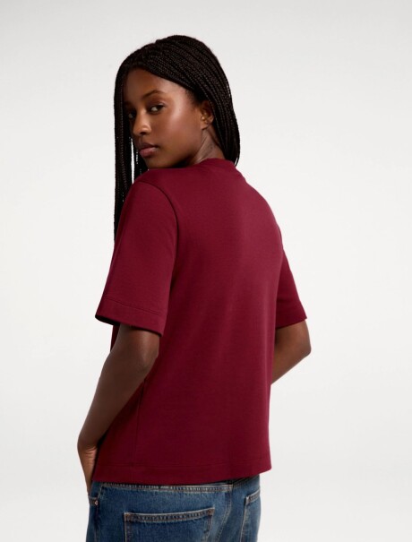 CAMISETA BÁSICA MANGA CORTA BORDEAUX
