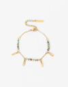Pulseras Flexibles Piedra Pulsera De Acero Con Piedras - Dorado