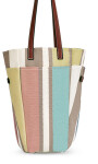 BOLSA MATERA AFRODITA DURAZNO, AQUA Y CRUDO