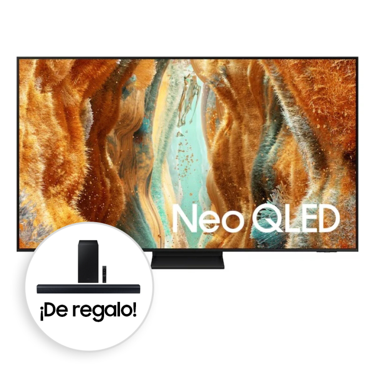 Smart TV Samsung 55" Neo QLED QN70F 4K Vision AI (2025) + Barra de sonido 2.1 ch HW-C450 ¡De Regalo! 