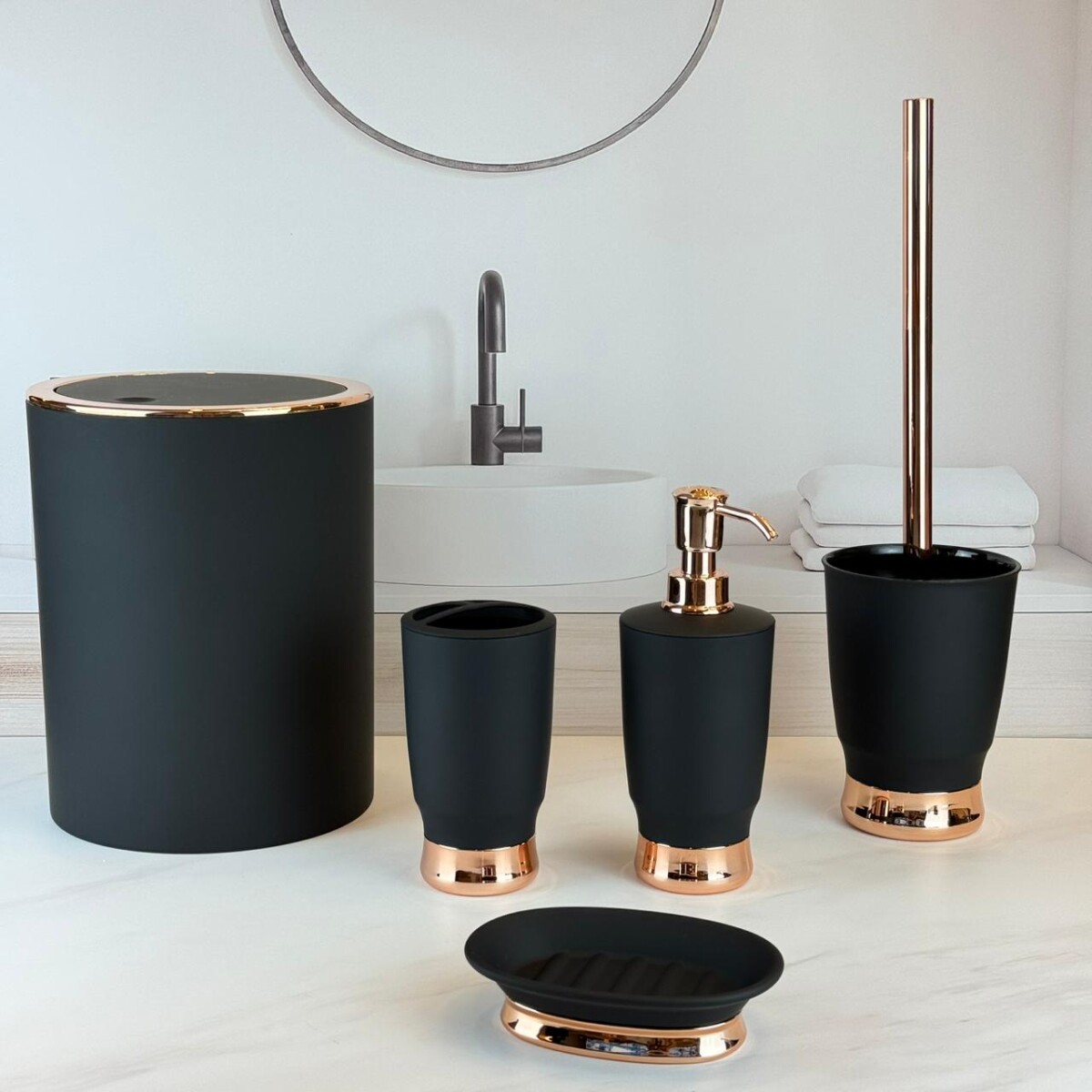 Set de Accesorios de Baño 5 Piezas Polipropileno 