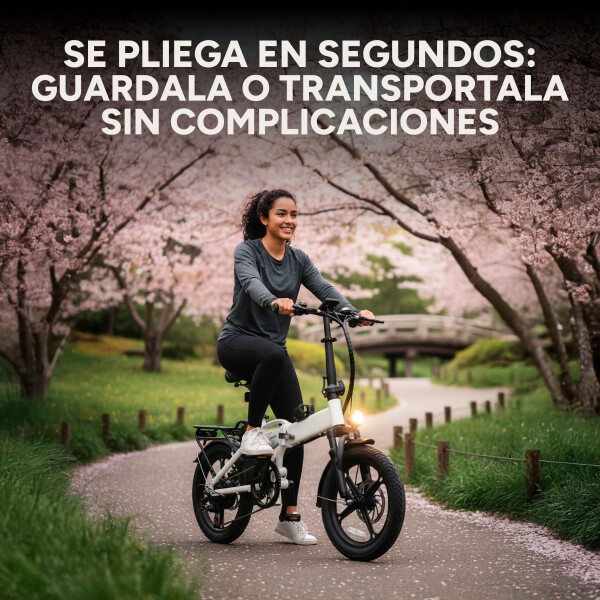 Bicicleta electrica GoGreen Peter Pan Plegable 250w 7.8Ah Color Blanco