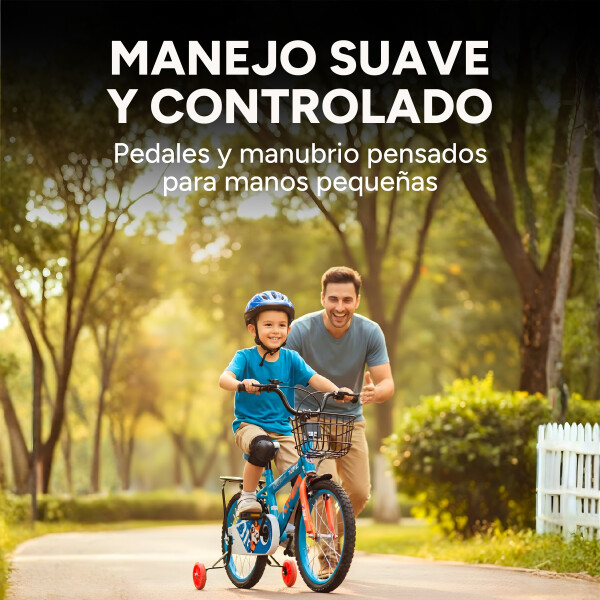 Bicicleta Infantil XMZ Rodado16 Canasto Parrilla Guardabarro Verde 1