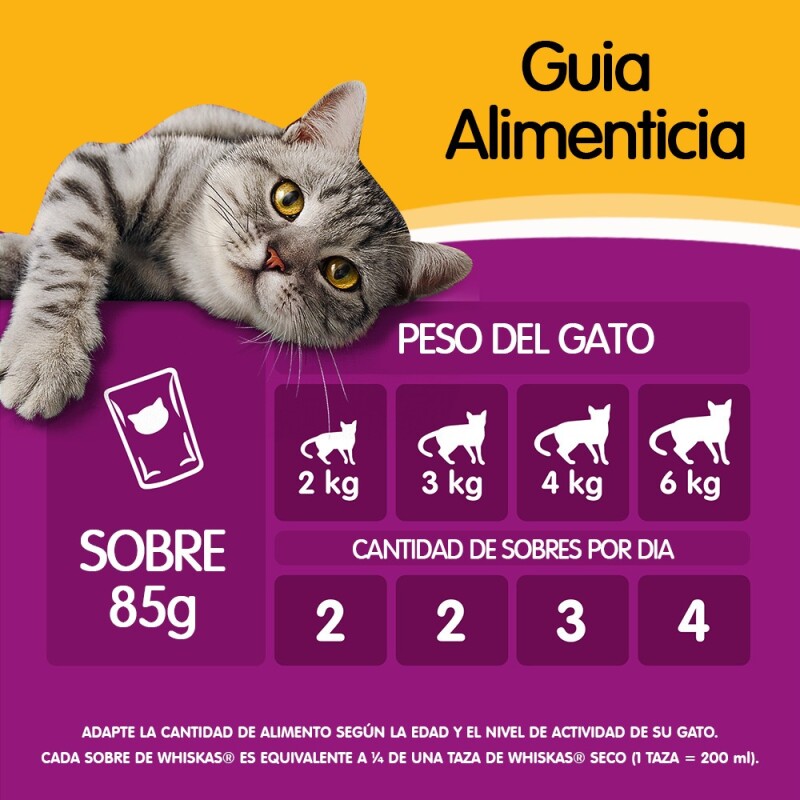 WHISKAS EN SALSA POLLO ALIMENTO HUMEDO 85 GR