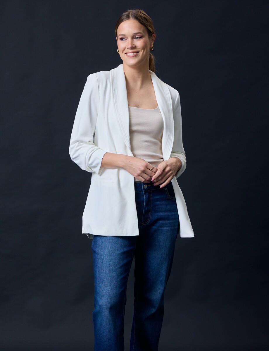Blazer Manga Frunce - Crudo 