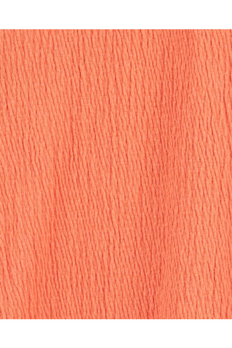 Blusa de jersey arrugado anaranjado Sin color