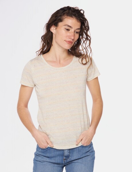 REMERA RAYADA Beige