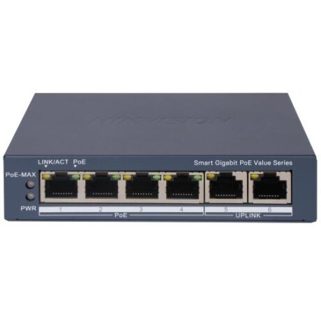 Switch Poe Hikvision 6 Puertos Gigabit 45W Admin. 001