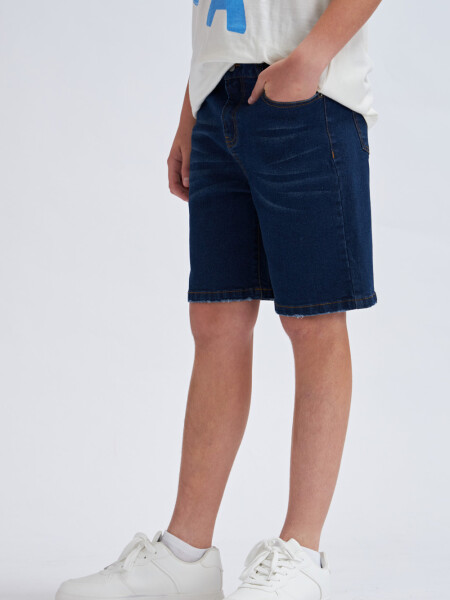 Bermuda de jean Azul Oscuro