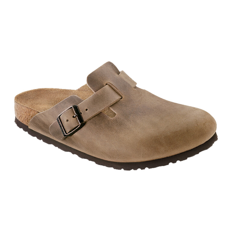 Zueco Boston Soft Footbed - Oiled Leather - Estrecho Marron
