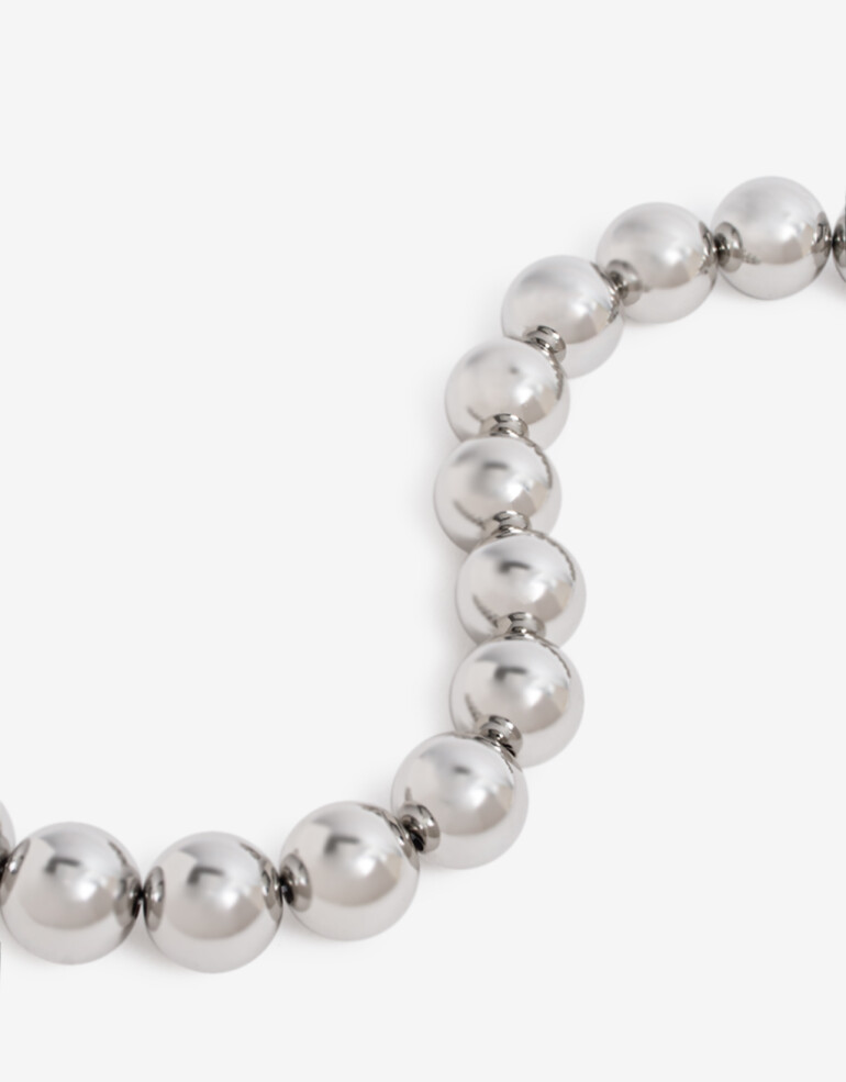 Collares Cortos Metal Collares Cortos, Metal Balls - Plateado Rodio