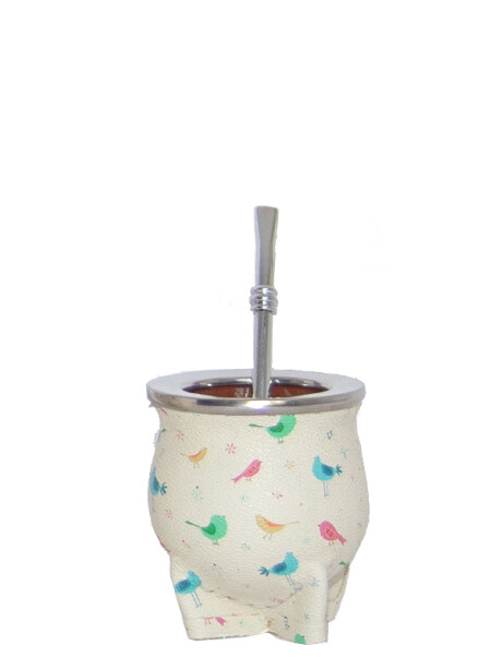 Mate Cerámica con Bombilla Pájaros