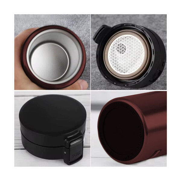 Vaso Térmico 350ml C/ Tapa Abre Facil Cafe Te Agua Y+ Variante Color Bordo