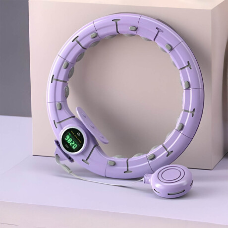 Aro Hula Hoop Deportivo Ajustable Fitness Pantalla Violeta