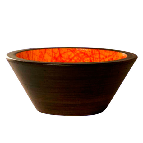 Bacha artesanal cónica de fango magma para apoyar 35 diá x 14 000