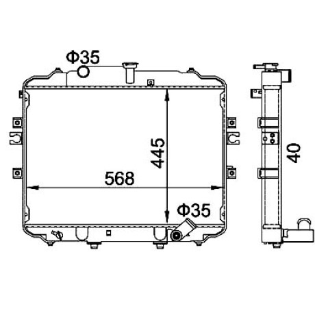 RADIADOR HYUNDAI PORTER 2.6 04/16 - RADIADOR HYUNDAI PORTER 2.6 04/16 -