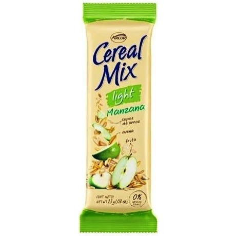 BARRA CEREAL MIX ARCOR LIGHT MANZANA 23 GR BARRA CEREAL MIX ARCOR LIGHT MANZANA 23 GR
