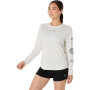 Polo Running Fujitrail Logo LS Top Mujer Cream