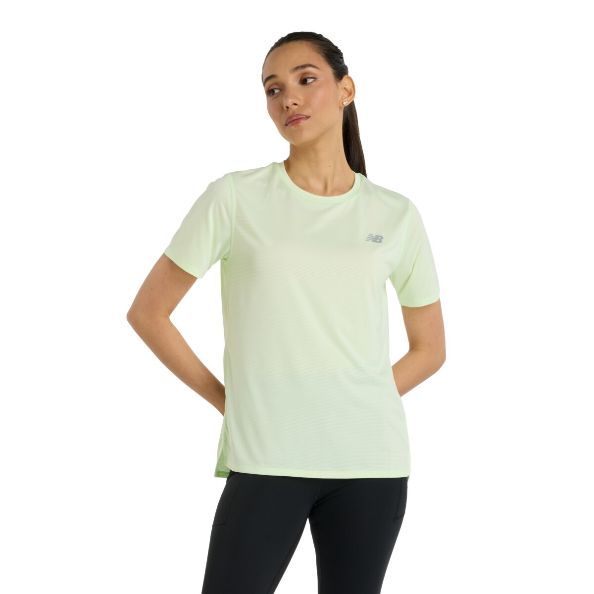 Remera New Balance de Dama - Sport Essentials - WT41222MEW - GREEN 