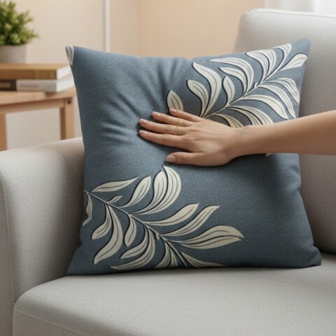 Almohadón Decorativo 45x45 cm - Hojas 02 – Cojín Suave para Cama y Living Almohadón Decorativo 45x45 cm - Hojas 02 – Cojín Suave para Cama y Living