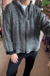 Campera agua reversible Negra con blanco