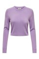 Sweater Sunny Cropped Purple Rose