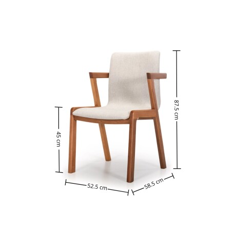 Silla Hug - Tela Rústica G2-1,35 - (Greige)