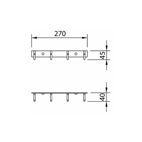 Percha X4 En Laton Cromado 000