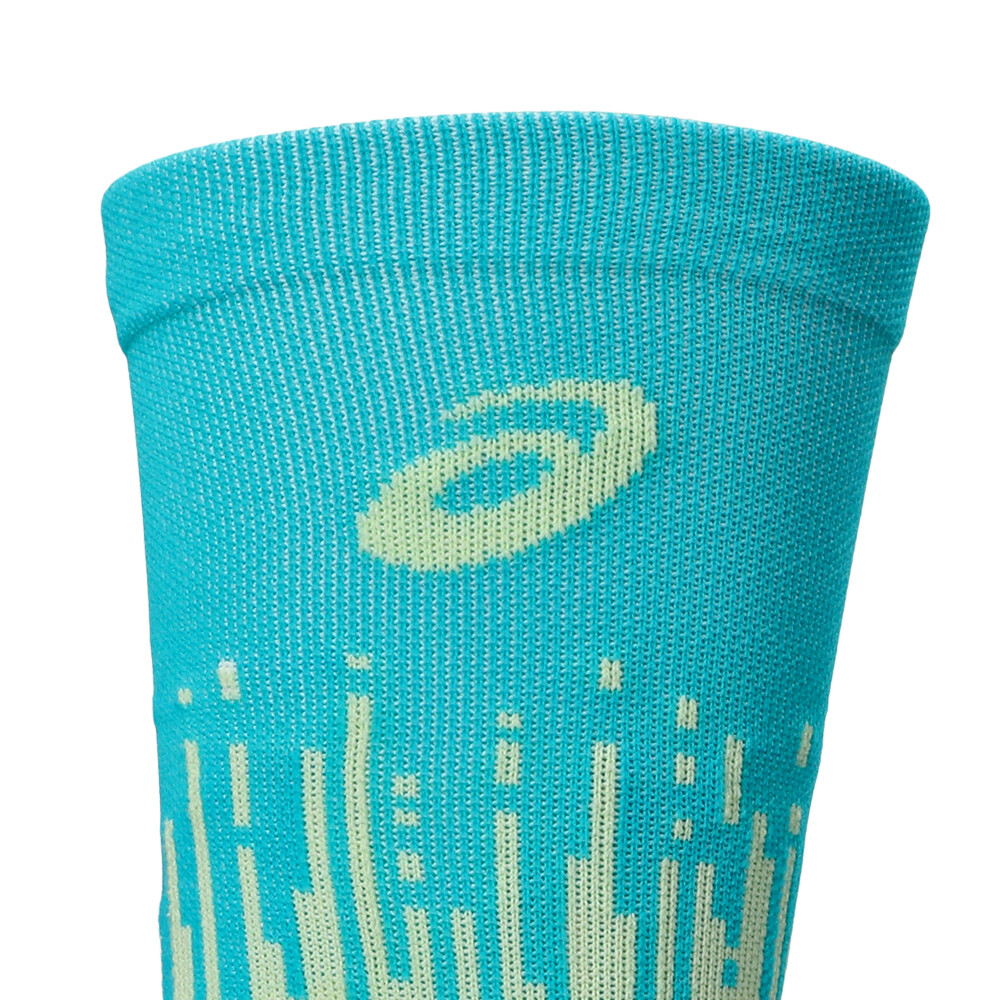 Medias Running Performance Run Sock Crew Unisex Illuminate Yellow/energy Aqua