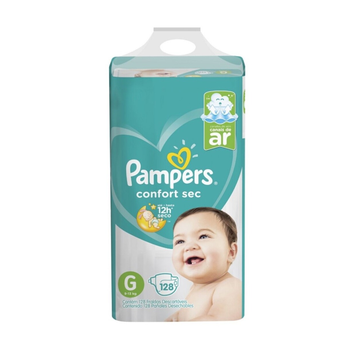 Pañales Pampers Confort Sec G 128 Unidades - 001 