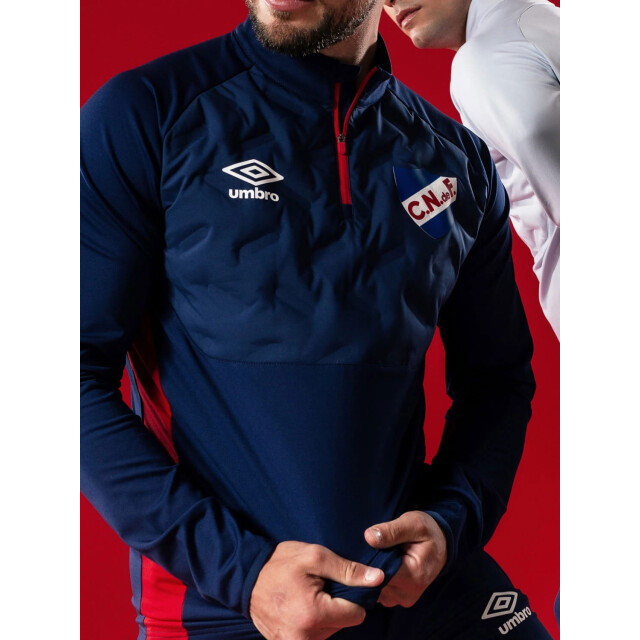 Buzo de Hombre Umbro Cierre Pins Nacional Oficial Azul Marino - Rojo
