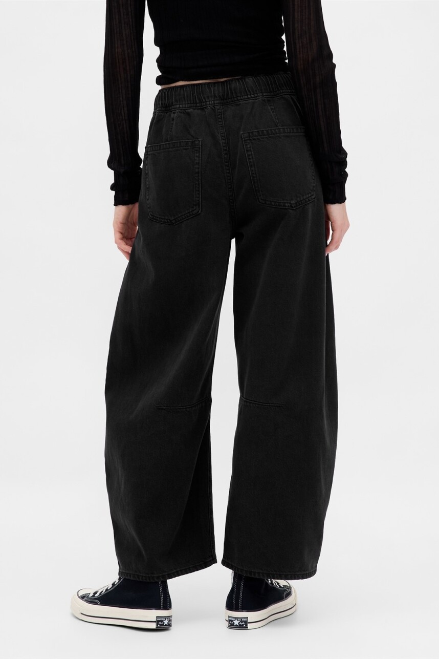 Jean Horseshoe Easy Mujer Black 1