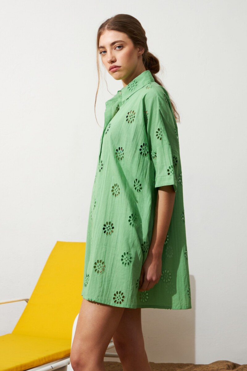 Túnica broderie verde