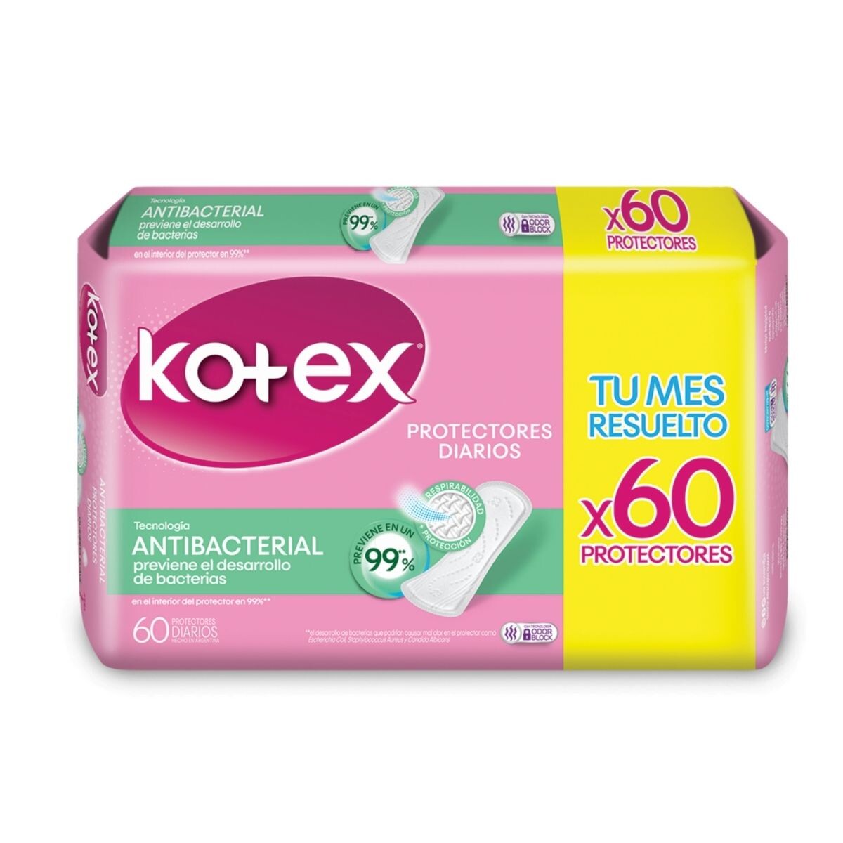 Protector Diario Kotex Antibacterial X60 
