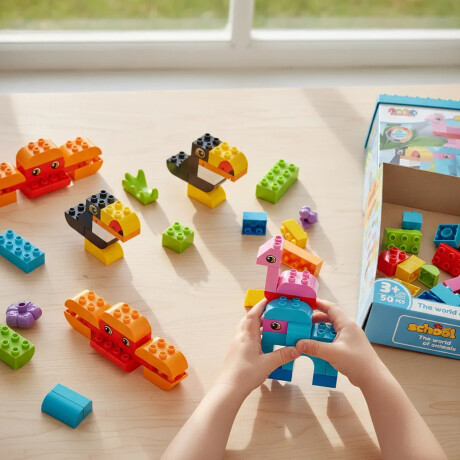 Bloques de Construcción JDLT Mundo Animal 50 Pzas Multicolor