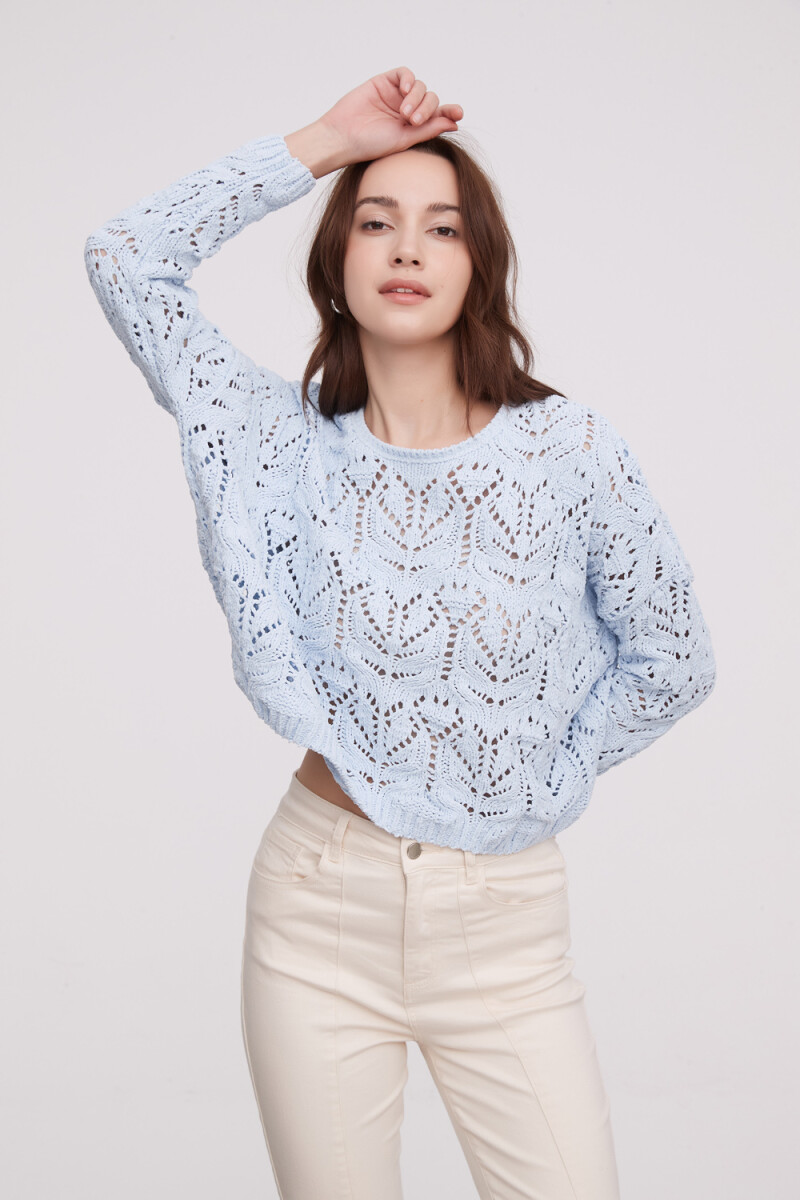 Sweater Idara - Celeste Claro 