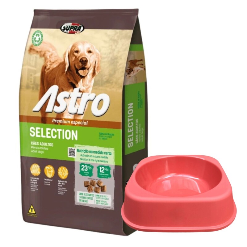 ASTRO PERROS ADULTOS SELECTION 14 + 3KG + PLATO COMEDERO ASTRO PERROS ADULTOS SELECTION 14 + 3KG + PLATO COMEDERO
