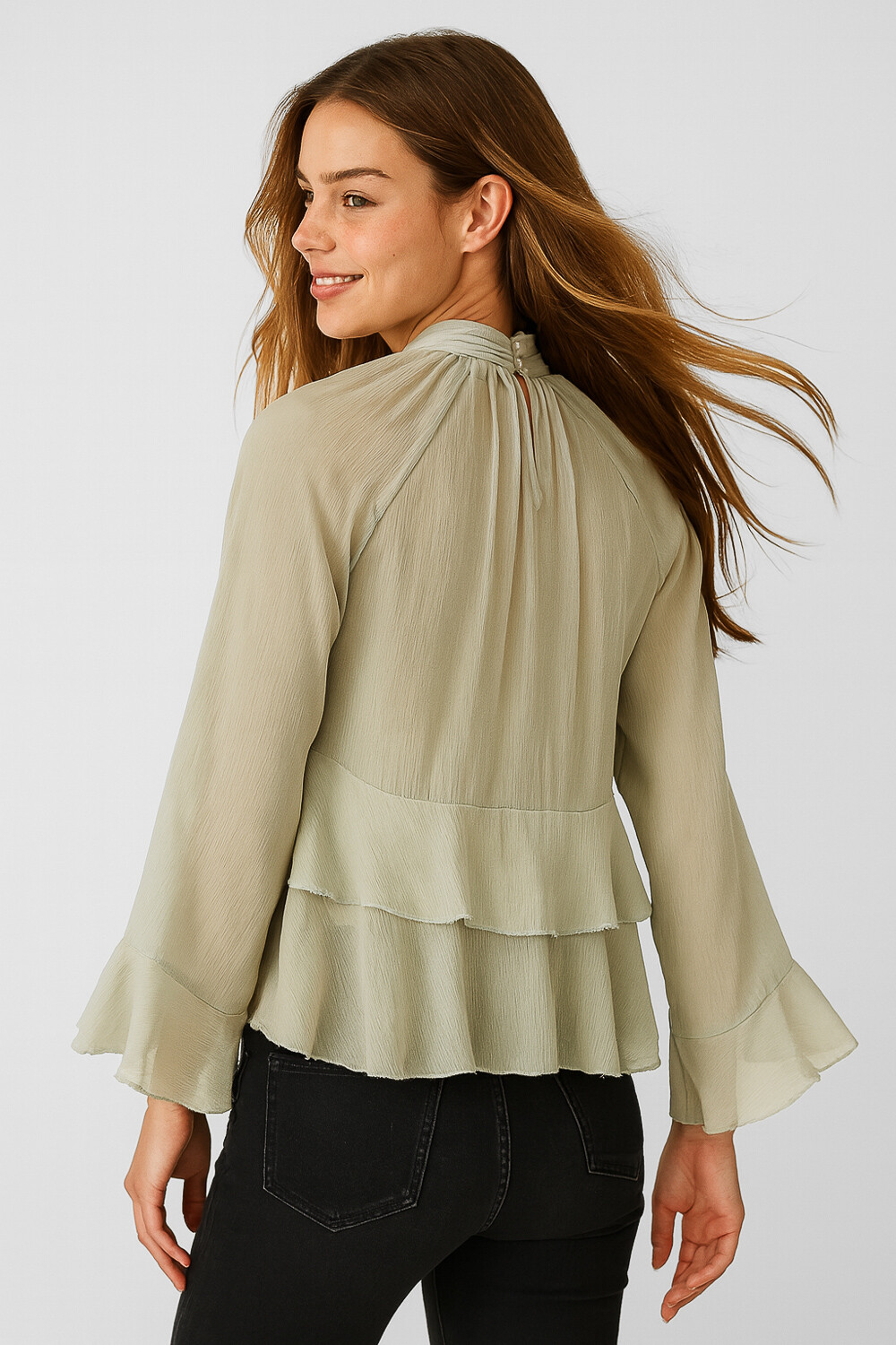 Blusa Toncu Verde Palido